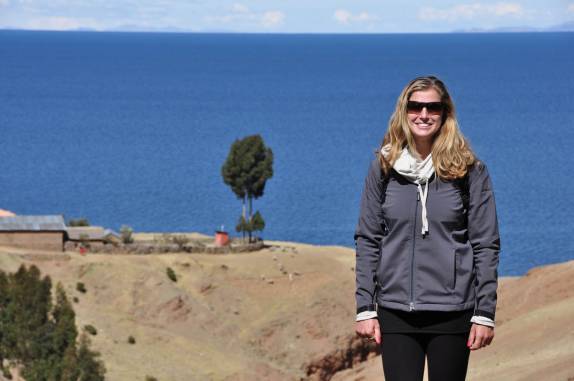 A ilha de Amantani, no lago Titicaca, no Peru